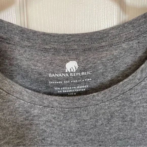 Banana Republic Long Sleeve Crewneck Cotton Blend T-Shirt, Medium - Picture 8 of 9